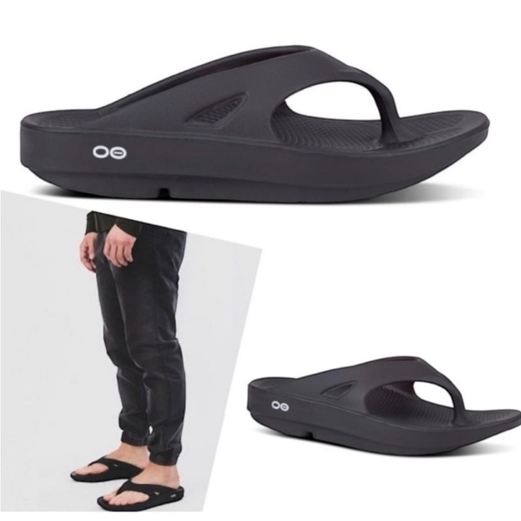 OOFOS OOriginal Flip Flop Sandals Comfort Recovery Shoes Black Men 18 - Picture 3 of 13